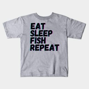 Eat Sleep Fish Repeat Kids T-Shirt
